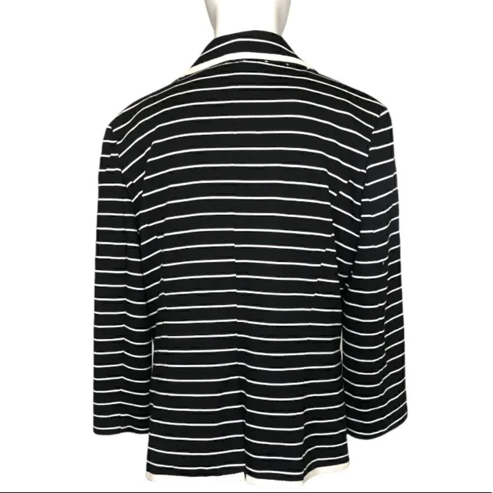 NY Collection size medium striped blazer